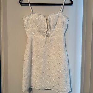 Blue Blush White Mini Dress